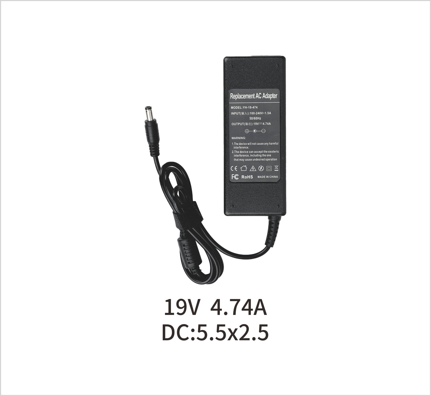 19V 4.74A DC:5.5x2.5