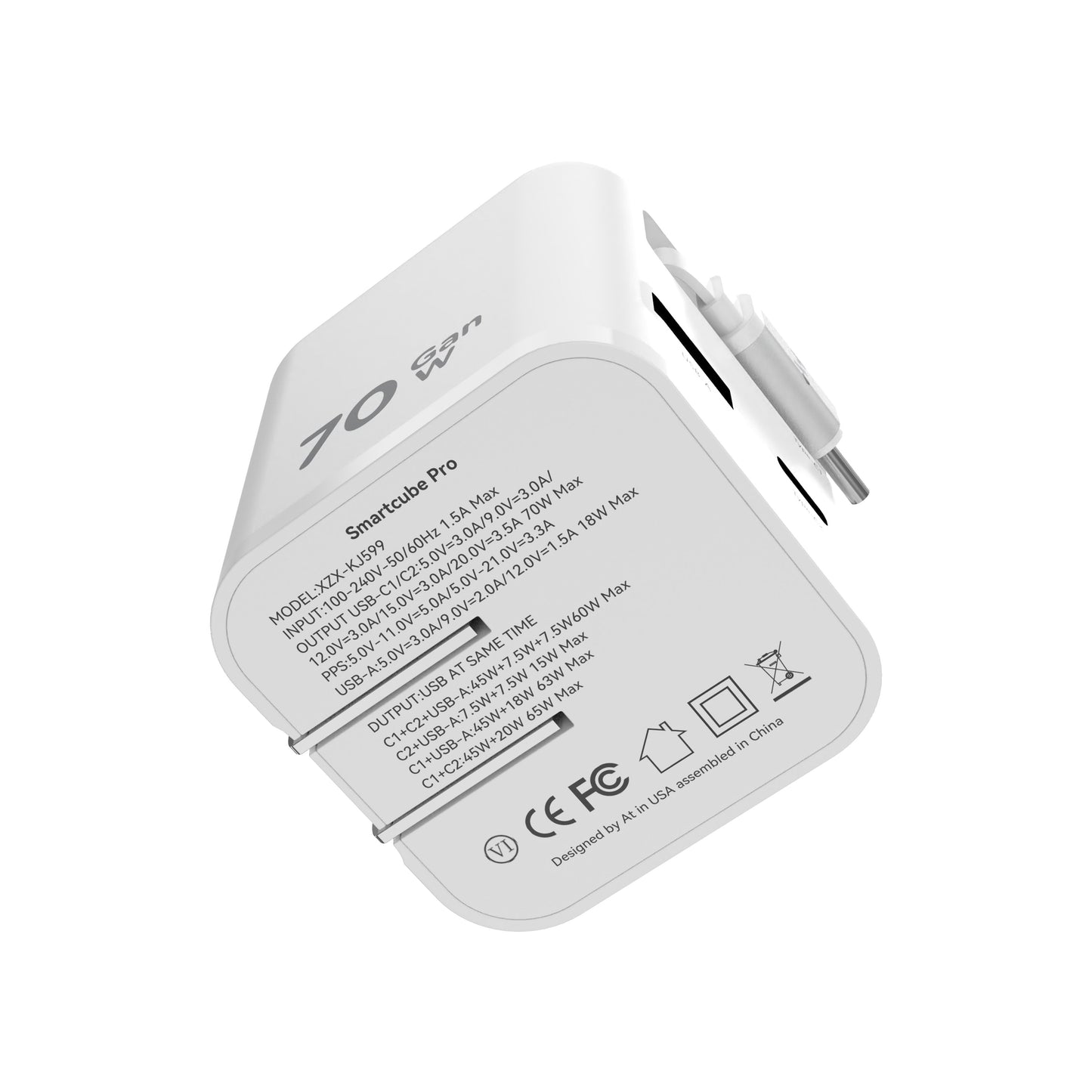 Super fast charger PD70W with Type C cable